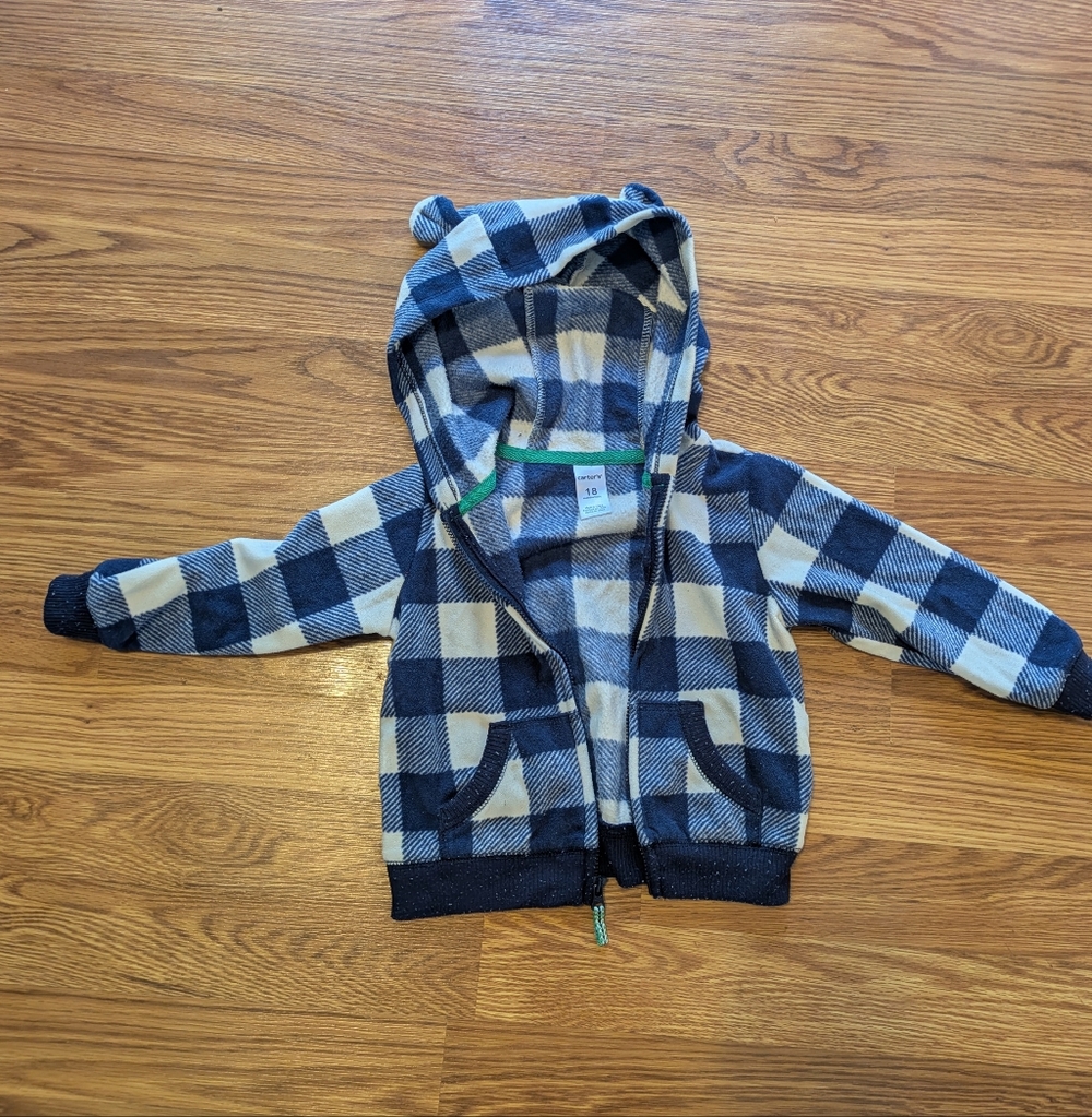 Carter's Fleece Baby Hoodie, 18mo